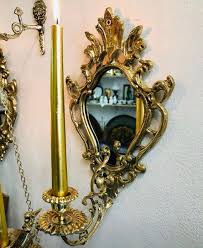 Vintage Mirror Frame With Brass