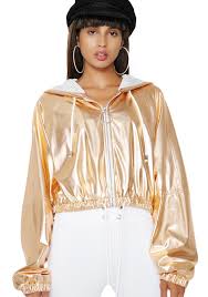 The gold crop jacket on offer are stylish and affordable to help you save money while looking awesome. Rose Gold Cropped Windbreaker Dolls Kill