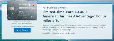 citi american airlines 40 000 miles