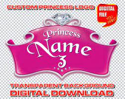 Custom Princess Logo With Name