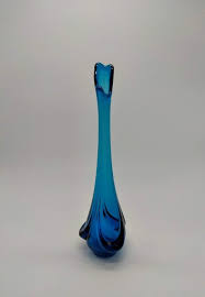 Vintage Viking Blue Drape Swung Vase