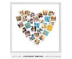 Heart Shape Photo Collage Templates