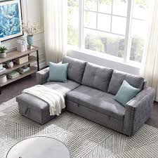 reversible sleeper sectional sofa couch