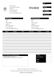 Sales Invoice Examples And Templates Free Download