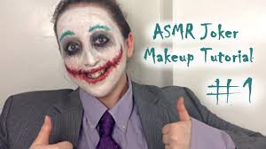 asmr joker makeup tutorial part 1