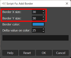 how to add a simple border in gimp imagy