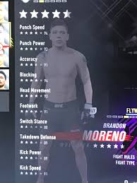 Moreno defeated brandon royval via tko (injury) at 4:59 of round 1 at ufc 255 on saturday in las vegas. Brandon Moreno Stats Before And After Update Easportsufc