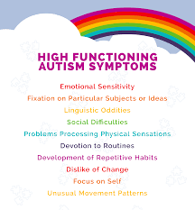 10 symptoms of high functioning autism