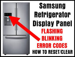 Identify the samsung fridge temperature settings on the control panel. Samsung Refrigerator Flashing Blinking Faults Reset