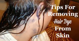 tips for removing hair dye from skin