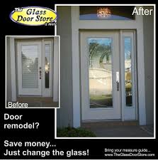 replace glass in the fiberglass door or