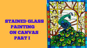 stained glass painting on canvas part i