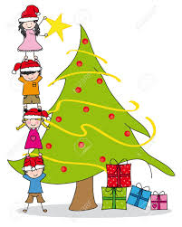 Children Decorating A Christmas Tree Royalty Free Cliparts, Vectors, And  Stock Illustration. Image 15098175.