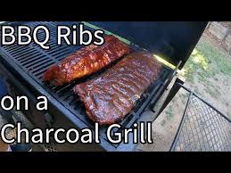bbq ribs on a charcoal grill you