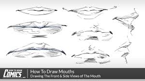 how to draw mouths drawing the front