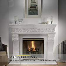 White Marble Fireplace Surround