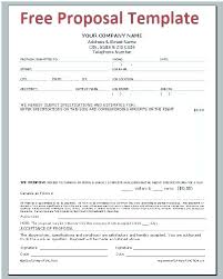 Contractor Bid Proposal Template Forms Job Contract Format