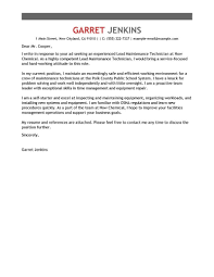 Best Facility Lead Maintenance Cover Letter Examples