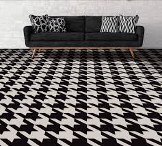 tufted carpet black white