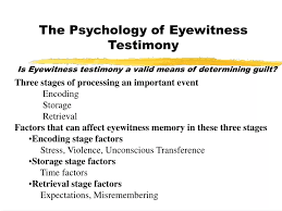 the psychology of eyewitness testimony