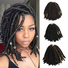Very easy to use size 36cm with elastic band,suitable for most people color option please. Bella Dreadlock 12 Inch 12 Strands Faux Locs Crochet Braids Hair Synthetic Braiding Gold Line Decoration