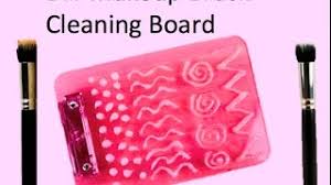 diy makeup brush cleaning board you