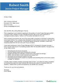 junior project manager cover letter