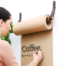 Kraft Paper Leather Holder Wall Note