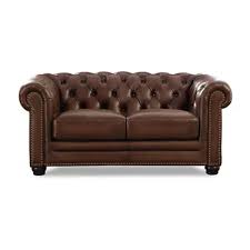 aliso leather roll arm loveseat