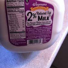 fat milk and nutrition facts