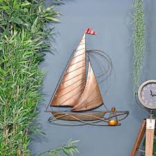 Rustic Sailing Boat Wall Art Black