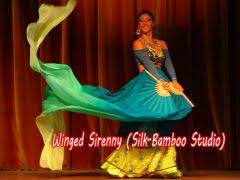silk fan veil for oriental belly dance