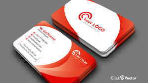 red business card design template