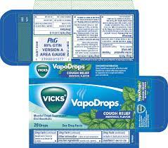 vicks vapodrops cough relief menthol