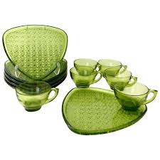 American Pressed Glass Dessert Set