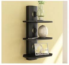 Black Wooden Home Sparkle Sh711 Wall Shelf