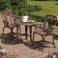 three piece rose armchair bistro set