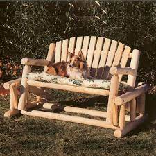 Log Style Glider Rustic Outdoor