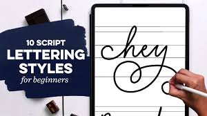 10 easy script lettering styles for