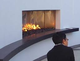 Curved Fireplace Wall Modern