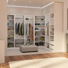 walk in wardrobe 6 shelf corner unit