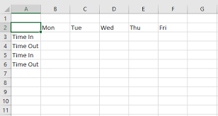 How To Create A Time Sheet In Excel