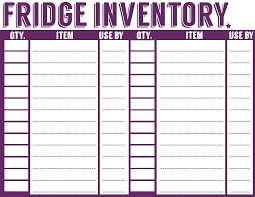 Free Printable Set Fridge Pantry Freezer Inventory More