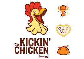 Warung ayam geprek dahsyat chicken as food logo, chicken png. The Kickin Chicken Identity By Fuzzco Logo Illustration Design Food Logo Design Logo Illustration