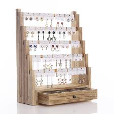 jewelry organizer wooden rack display