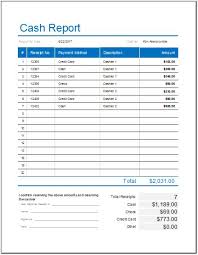 Daily Cash Report Template For Ms Excel Word Excel Templates