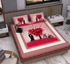 Multicolor Cotton Queen Size Double Bed