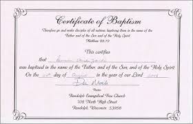 Free Water Baptism Certificate Template Baptism Certificate
