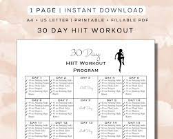 30 Day Full Hiit Workout Plan