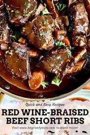 red wine braised beef short ribs recipe